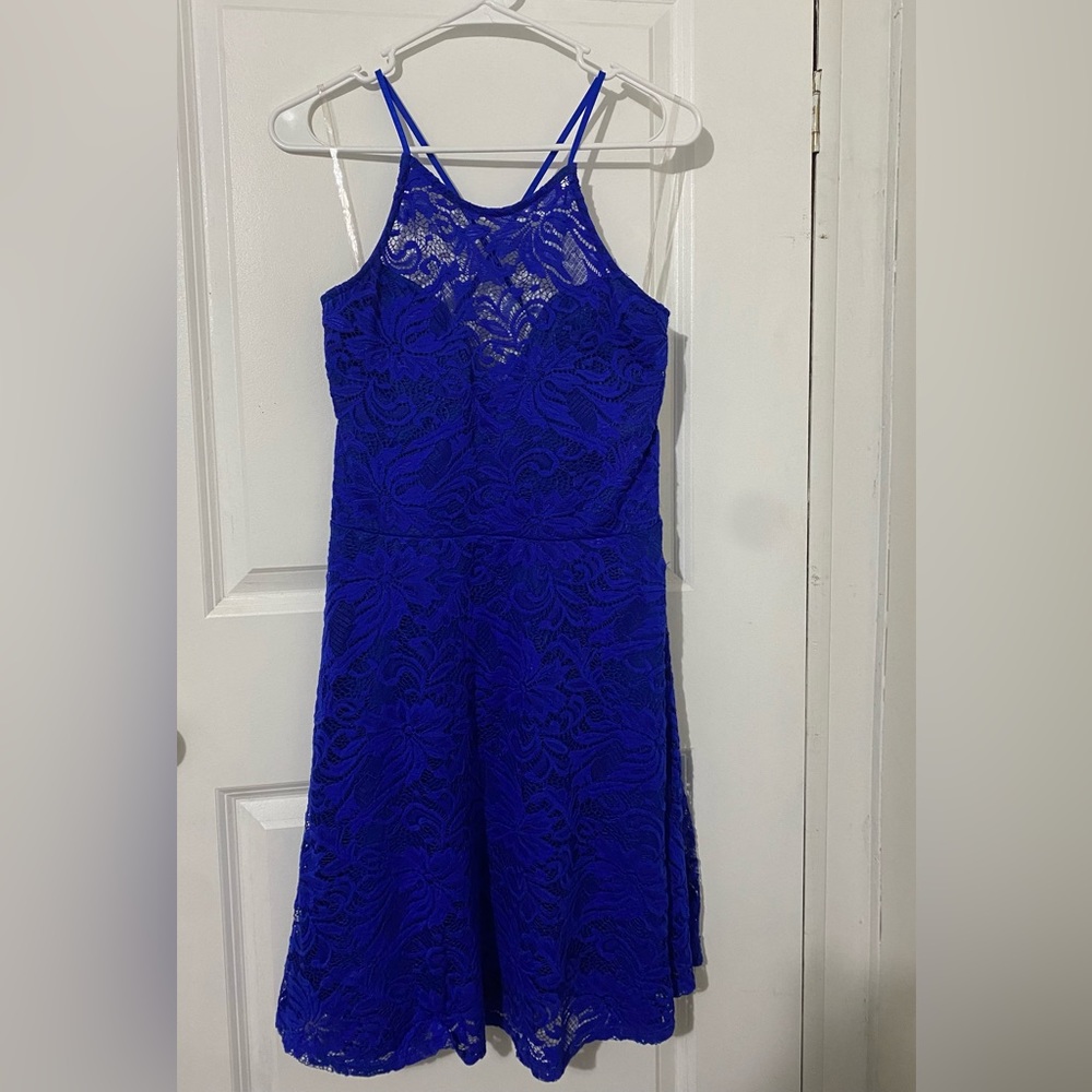 Women’s blue lace dress